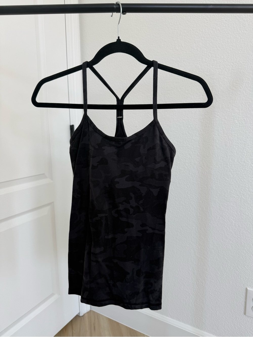 lululemon athletica Black Camo Strappy Tank Top